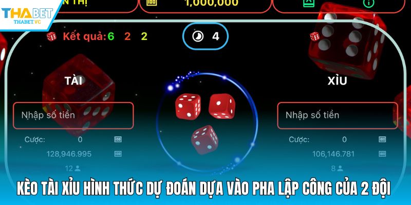 Kèo tài xỉu hình thức dự đoán dựa vào pha lập công của 2 đội